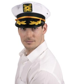 Alternative view of Kangaroo - Embroidered Navy Sailor Yacht Captains Hat for Men, Women, and Kids - Adjustable Costume Hat Accessory - Stylish Boat Captain Hat for Halloween, Cosplay, Themed Costume Parties