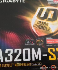 GIGABYTE GA-A320M-S2H (AMD Ryzen AM4/MicroATX/2xDDR4/HDMI/Realtek ALC887/3xPCIe/USB3.1 Gen 1/LAN/Motherboard) 27 718bQQONCfL
