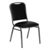 Flash Furniture HERCULES Series Stacking Banquet Chair in Black Vinyl - Silver Vein Frame 1 Pack 47 718ca BXJxL