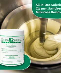 Stera Sheen - Green Label - Sanitizer, Cleaner, & Milkstone Remover - Cleaner & Sanitizer for Soft Serve, Shake Machines, Ice Maker & Ice Machines, Other Restaurant Equipment - 4 lb Jar (4 count) 7 718ctmzRucL