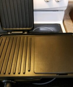 Nutrichef 2-in-1 Panini Press Grill & Griddle | Nonstick Coating, Temperature Control | Multiuse Countertop Sandwich Maker | Removable Drip Tray | 1500W | Compact Electric Griddle | 20.3 x 12.5 x 5.3 35 718cvdE5GML