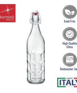 Bormioli Rocco Moresca Bottle, 33.75 oz, Clear, Twin 14 718e3OMvW3L