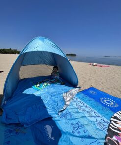 iCorer Automatic Pop Up Instant Portable Outdoors Quick Cabana Beach Tent Sun Shelter Blue 42 718epsg33BL