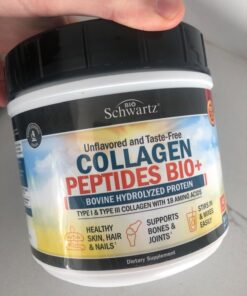 Collagen Peptides Powder - Grass Fed, Pasture Raised with Aminos - Promotes Healthy Skin Hair & Nails – Bone & Joint Support - Hydrolyzed, Unflavored, Non GMO, Gluten Free - Easy to Mix -16 oz 35 718ew9Rpb0L