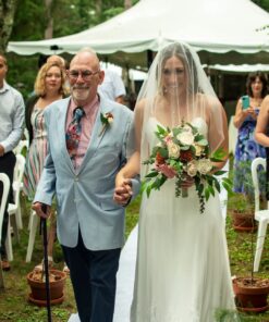 BLUE PANDA 3 x 50 Ft Leaf Imprint White Aisle Runner for Wedding Ceremony, Receptions, Indoor and Outdoor Banquets, Prom Nights 43 718fPH2wDOL