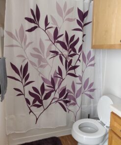 InterDesign Shower Curtain, Leaves, Purple 33 718fRyBtPuL