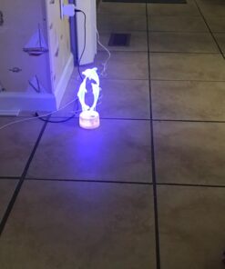 FULLOSUN Night Light for Kids Ocean Dolphin 3D Night Light Porpoise Bedside Lamp with Remote Control 16 Color Changing Xmas Halloween Birthday Gift for Child Baby Girl 37 718fcksqHQL