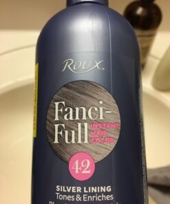Roux, Fanci-Full Instant Hair Color Rinse, 42 Silver Lining ,Temporarily Evens Tones, Blends Away Gray, 15.2 Oz 16 718fgtz EIL