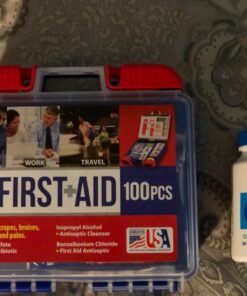Be Smart Get Prepared 110 pc First Aid Kit: Clean, Treat, Protect Minor Cuts, Home, Office, Car, School, Business, Travel, Emergency, Outdoor, Camping & Sports, FSA/HSA (Packaging may vary) Dark Blue 1 Count (Pack of 1) 36 718gZa0cOWL 3