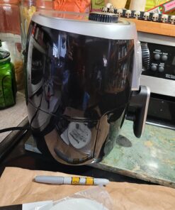 CHEFMAN Small, Compact Air Fryer Healthy Cooking, 2 Qt, Nonstick, User Friendly and Adjustable Temperature Control w/ 60 Minute Timer & Auto Shutoff, Dishwasher Safe Basket, BPA - Free, Black 2 Quart 34 718hSvoIxpL 2