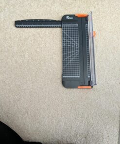 Firbon A4 Paper Cutter 12 Inch Titanium Paper Trimmer Scrapbooking Tool with Automatic Security Safeguard and Side Ruler for Craft Paper, Coupon, Label and Cardstock (Black) 1-black 34 718i4bp8yhL