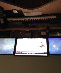 Mount-It! Triple Monitor Mount | 3 Monitor Desk Stand | Fits Three Computer Screens 19 20 21 22 23 24 Inches | C-Clamp Base | Heavy Duty Full Motion Tri Arms | VESA 75 100 Compatible up to 24 inches 67 718iNCiPkWL