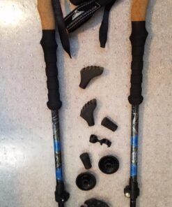 Cascade Mountain Tech Trekking Poles - Carbon Fiber Walking or Hiking Sticks with Quick Adjustable Locks Green 43 718iQMTSaL