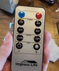 Impress Life Decorative String Lights, Sea Glass Festive Beach Themed 10 ft 40 LEDs Battery&USB Cord Operated Eco-Friendly with Multi-Function Remote for Tent Wedding Nursery Bedroom Party Ornament 45 718iW0i4VeL