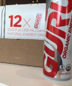GURU Lite Natural Energy Drink - Low Calorie, Vegan, Organic Energy Drinks - Experience Energy Without the Jitters, Rush or Crash - 24 x 8oz/250ml Cans 8.4 Fl Oz (Pack of 24) 30 718ibxRXVTL