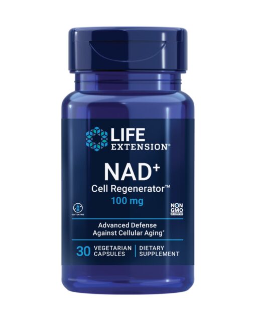 NAD+ Cell Regenerator 100 mg - NIAGEN Nicotinamide Riboside Formula - NAD Supplement for Healthy Cellular Metabolism, Anti-Aging & Longevity - Gluten Free, Non-GMO, Vegetarian - 30 Capsules