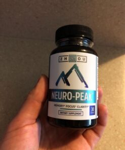 Zhou Neuro Peak Brain Support Supplement | Memory, Focus & Clarity Formula | DMAE, Rhodiola Rosea, Bacopa Monnieri, Ginkgo Biloba & More | 30 VegCaps 37 718jiKUj4L