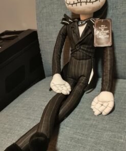 Jay Franco Disney Nightmare Before Christmas Plush Stuffed Jack Skellington Pillow Buddy - Kids Super Soft Polyester Microfiber, 27 inch (Official Disney Product) Black - Jack Skellington 18 718jjCLr2tL