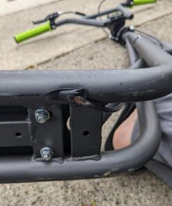 Mongoose Expo Youth Kick Scooter, Suggested for Riders with Ages 6 to 9 Years Old, Max. Weight of 175 lbs., Front and Rear Caliper Brakes, Rear Axle Pegs, 12-Inch Inflatable Wheels Green/Grey 31 718k nxIGKL