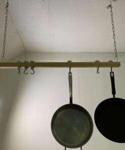 Cooks Standard NC-00269 Standard, Single Bar, 36-Inch Ceiling Mounted Wooden Pot Rack, Brown 30 718k88V9UDL