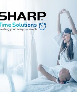 Sharp Sound Machine Alarm Clock with Bluetooth Speaker, 6 High Fidelity Sleep Soundtracks – Soothing Noise Machine for Baby, Adults, Home and Office – White LED 14 718lerf22L