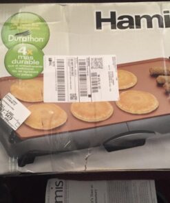 Hamilton Beach 38518R Durathon Ceramic Griddle, 200 sq. in, Black 33 718lh76I41L