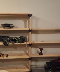 2x4basics 90124MI Custom Shelving and Storage System Shelflinks, Black, 6 Pack 54 718lkIgBKUL