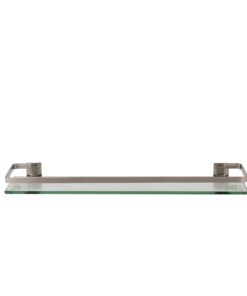 Organize It All Wall Mounting Glass Shelf with Nickle Finish and Rail 27 718ltOhZL2L