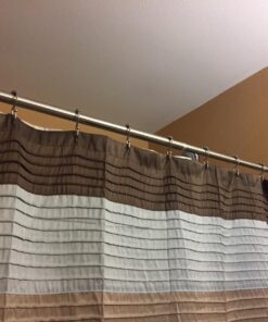 iDesign Astor Metal Tension, Adjustable Customizable Curtain Rod for Bathtub, Shower Stall, Closet, Doorway, 43-75", Brushed Stainless Steel,78570 43-75" Set of 1 42 718m BRqUaL