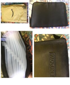 ENGPOW Fireproof File Folder Fireproof Fire and Water Resistant Money Document Bag with A4 Size 13 Pockets Zipper Closure Non-Itchy Silicone Coated Portable Filing Organizer Pouch(14.3" x 9.8") Black,13 Pockets 39 718m3N9rAJL