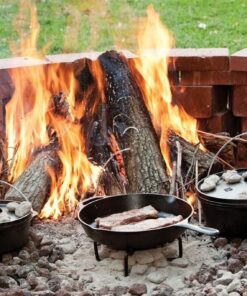 Lodge Cast Iron Skillet with Red Silicone Hot Handle Holder, 12-inch 41 718nHYqfcwL