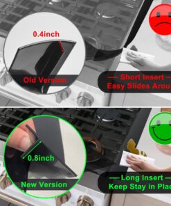 Alternative view of Silicone Stove Counter Gap Cover / Filler by Kindga 25" Long, Sealing Spills Between Kitchen Appliances Washing Machine and Stovetop, Set of 2 (Black) 25" Black