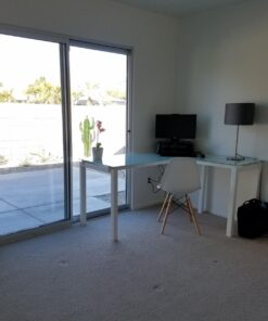 Signature Design by Ashley Baraga Contemporary Glass L-Shaped Home Office Desk, White 76 718oY5erUOL