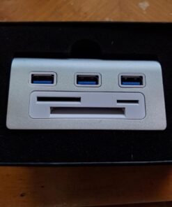 SABRENT Premium 3 Port Aluminum USB 3.0 Hub with Multi in 1 Card Reader (12" Cable) for iMac, All MacBooks, Mac Mini, or Any PC (HB-MACR) USB 3.0 Type A 37 718oychA3iL