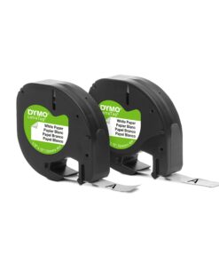 DYMO LT Paper Labels, Black Print on White Labels, 1/2-Inch x 13 Feet, 2 Rolls 1/2" 20 718pTuYtmxL