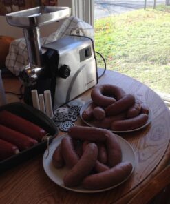 Sunmile SM-G33 Electric Meat Grinder - 1HP 800W Max Power - ETL Stainless Steel Meat Grinder Mincer Sausage Stuffer, Stainless Steel Blade and Plates and 1 Sausage Maker 49 718pbuD9HyL 1