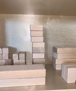 KidKraft 60-Piece Wooden Cutout Shapes Block Building Architectural Set - Natural 42 718qXFtjDDL