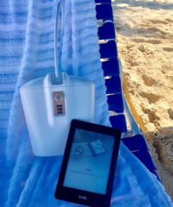 SAFEGO Portable Indoor/Outdoor Lock Box Safe with Key and Combination Access (White) White 58 718qiKqnlVL