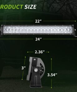 Alternative view of AUTOSAVER88 LED Light Bar 32 Inch Straight Work Light 4D 200W with 8ft Wiring Harness, 20000LM Offroad Driving Fog Lamp Marine Boating Light IP68 WATERPROOF Spot & Flood Combo Beam Light Bar (24 INCH) 22 inch Black