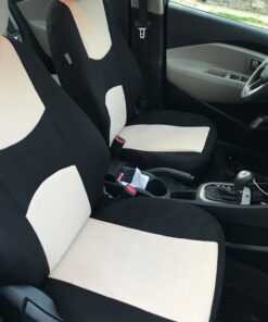 FH Group Car Seat Covers Front Set in Cloth - Car Seat Covers for Low Back Car Seats with Removable Headrest, Universal Fit, Automotive Seat Covers, Washable Car Seat Cover for SUV, Sedan, Van Beige 45 718qvLYKbL