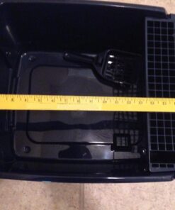 IRIS USA Large Split-Hood Cat Litter Box with Scoop and Grate, Blue Split Hooded - Navy 55 718qw20D4HL