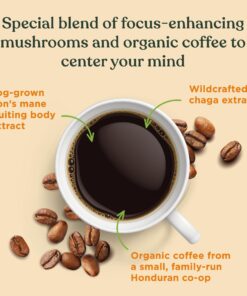 Four Sigmatic Mushroom Ground Coffee, Lion's Mane, 12 Ounce Think w/ Lion's Mane & Chaga 12 Ounce (Pack of 1) 26 718rbnFXIPL 1