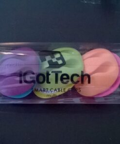 iGotTech Cable Clips and Cord Management System 6 Pack of Dual Slotted Adhesive Desktop Cable Organizers | Phone & Computer Wire Holder (Multicolor) Multicolored 53 718sPie7h L