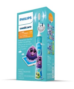 Philips Sonicare for Kids 3+ Bluetooth Connected Rechargeable Electric Power Toothbrush, Interactive for Better Brushing, Turquoise, HX6321/02 27 718t T3lfLL