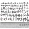 RUBYCA 160Pcs Assorted Mixed Silver Charms Pendants for Bracelets Jewelry Making Crafting Supplies, Tibetan Silver Color Charms, Just Like The Picture (Mix5) Mix 5 160 PCS 40 718uXRWnKnL