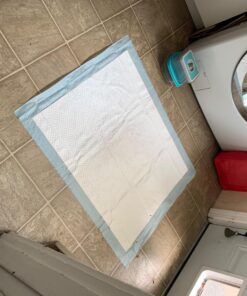 HONEY CARE All-Absorb, X-Large 28" x 34", 40 Count, Dog and Puppy Training Pads, Ultra Absorbent and Odor Eliminating, Leak-Proof 5-Layer Potty Training Pads with Quick-Dry Surface, Blue 33 718vC8LmYmL