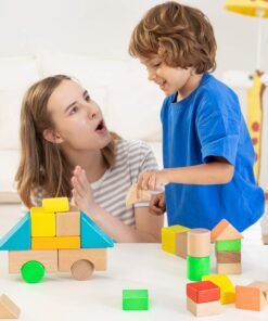 Lewo Large Wooden Blocks Construction Building Toys Set Stacking Bricks Board Games 32 Pieces 29 718vPnWlzjL