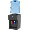 Avalon Premium Hot/Cold Top Loading Countertop Water Cooler Dispenser With Child Safety Lock. UL Listed- Black countertop black