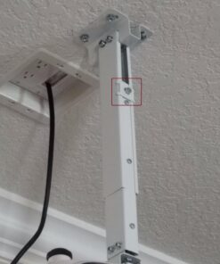 WALI Universal Projector Mount, Projector Ceiling Mount with 25.6'' Extendable Arms, Projector Mounting for Ceiling Adjustable Height Holds up to 44 lbs Projector Holder/Hanger (PM-001-W), White 37 718w0tagmqL