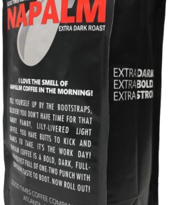 Napalm Coffee, Extra Dark Roast, Whole Bean, 100 Percent Arabica, 12 Ounce Bag… Original 12 Ounce (Pack of 1) 9 718wbK7O4JL